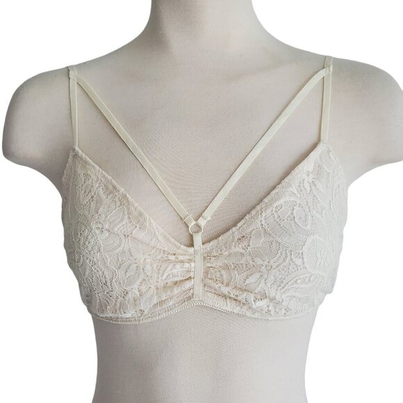 Volcom Other - NWT VOLCOM Strappy Lace Bralette Stone Row Collection Stoned Rose (Off White) M